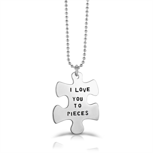 Rachel Glauber ra white gold plated puzzle piece necklace