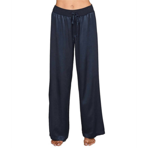 PJ Harlow jolie satin pant with draw string in navy