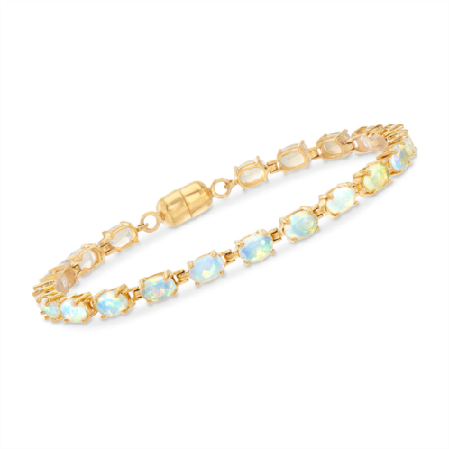 Ross-Simons ethiopian opal tennis bracelet in 18kt gold over sterling