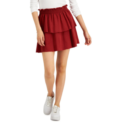 Planet Gold juniors womens smocked short mini skirt