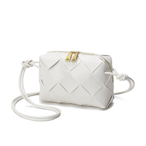 Tiffany & Fred Paris tiffany & fred smooth woven leather top-handle crossbody/shoulder bag