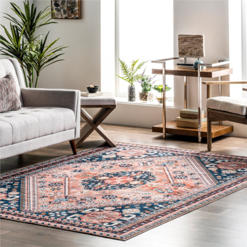 NuLOOM nevaeh machine washable bohemian medallion area rug