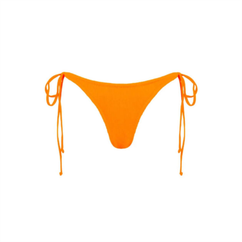 Kulani Kinis womens ribbed full coverage bikini bottom in papaya