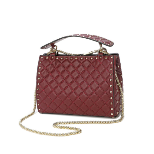 Tiffany & Fred Paris tiffany & fred quilted & studded lambskin leather shoulder bag