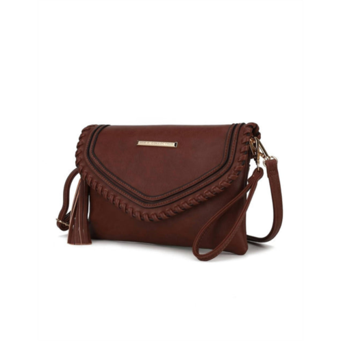 MKF Collection remi vegan leather shoulder bag in coffee