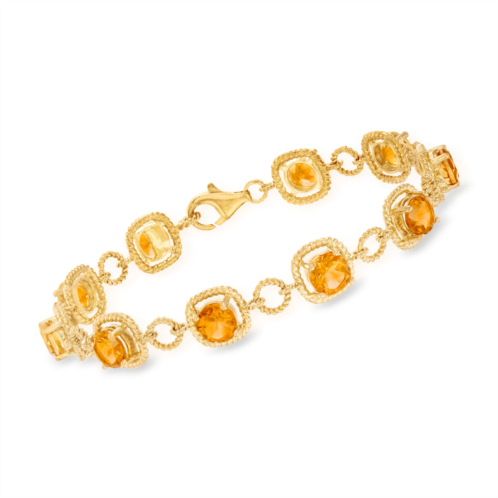 Ross-Simons citrine line bracelet in 18kt gold over sterling