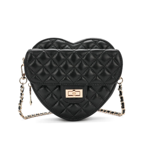 Tiffany & Fred Paris tiffany & fred quilted sheepskin heart-shaped crossbody shoulder bag