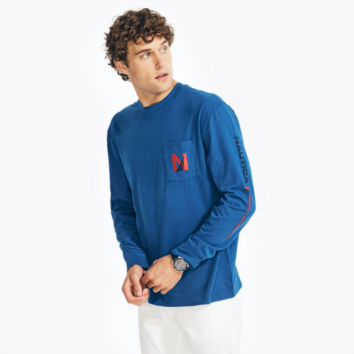 Nautica mens sustainably crafted graphic long-sleeve t-shirt