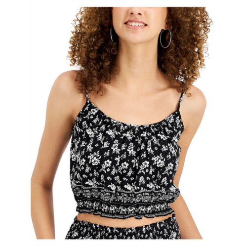 Kingston Grey womens printed ruffled cropped