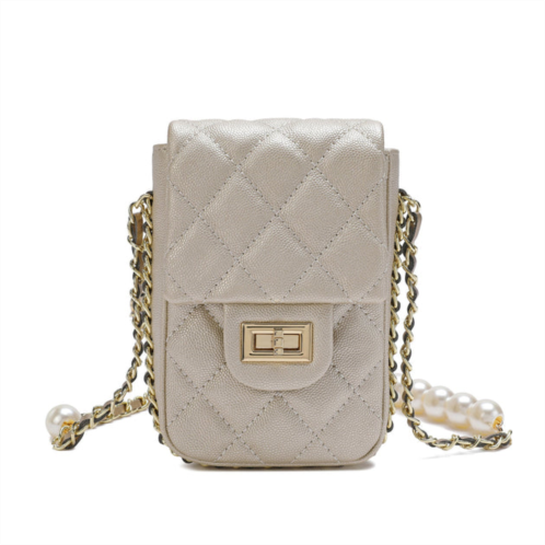 Tiffany & Fred Paris tiffany & fred lizard quilted sheepskin leather crossbody bag