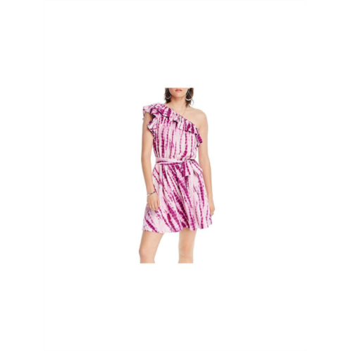 LINI womens ruffled tie-dye mini dress