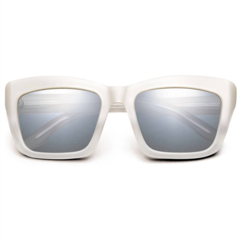 IVI VISION bonnie - fade / light blue chrome flash lens in polished ivory