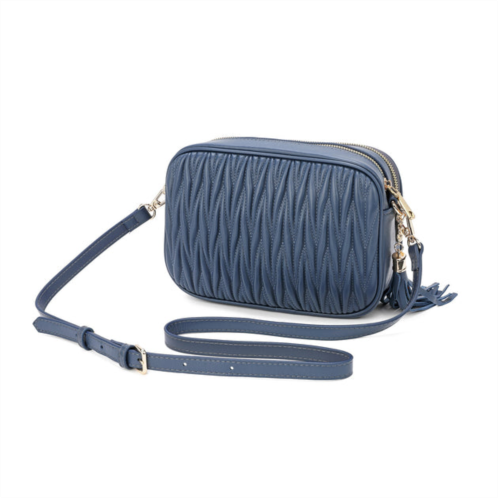 Tiffany & Fred Paris tiffany & fred pleated lambskin leather messenger/shoulder bag