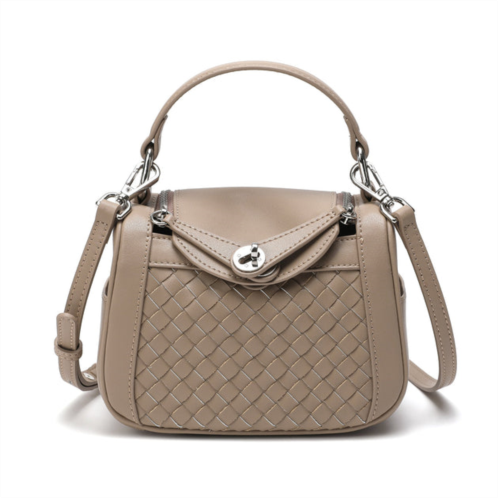 Tiffany & Fred Paris woven leather crossbody/ shoulder bag