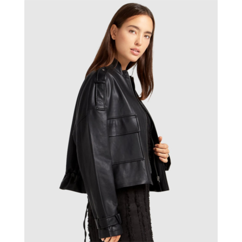 Belle&Bloom reload draped leather look jacket