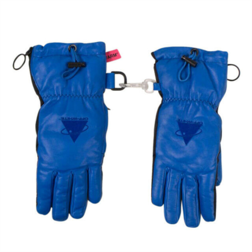 Off-White cobalt blue drawstring gloves