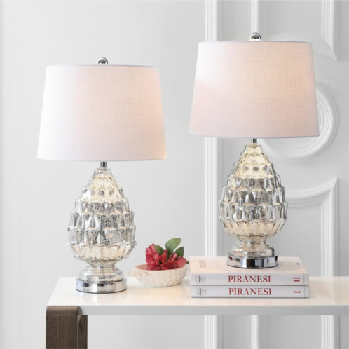 JONATHAN Y artichoke 25.5 glass led table lamp (set of 2)