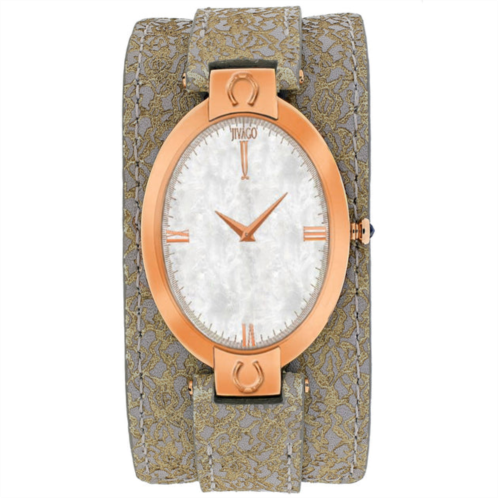 Jivago womens white mop dial watch