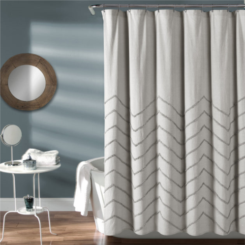 Lush Decor chenille chevron shower curtain