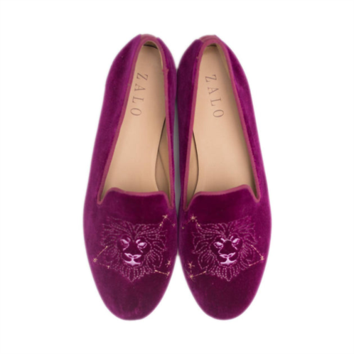 HOUSE OF ZALO leo slipper in bougainvillea