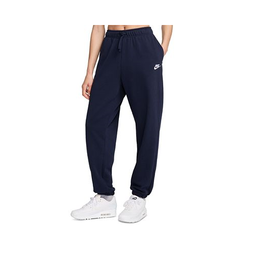 Nike Womens Sportswear Club Fleece Mid-Rise Oversized Sweatpants