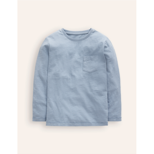 Boden Everyday Long Sleeve T-Shirt - Pebble Blue