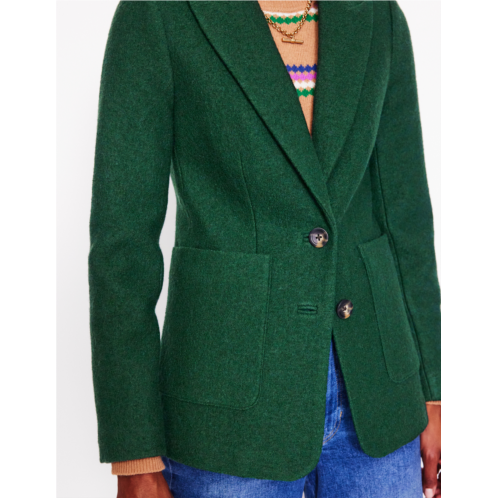 Boden Marylebone Textured Blazer - Dark Green