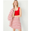 Anntaylor Petite Plaid Tweed Button A-Line Skirt