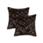 Natural 2-Piece Chevron Cowhide Throw Pillow Set