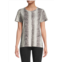 N:philanthropy Jigsaw BFF Snakeskin Print Cotton Tee