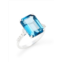 Effy 14K White Gold, Diamond & London Blue Topaz Ring