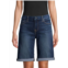 JEN7 Bermuda Rolled-Cuffs Denim Shorts