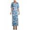 Joie Palo Watercolor-Print Linen Maxi Dress