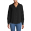 T Tahari Drop-Shoulder High-Low Blouse