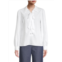 Elie Tahari Puff-Sleeve Faux Lace-Up Blouse