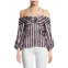 Amur Shantel Off-The-Shoulder Striped Top