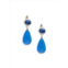 Kenneth Jay Lane Silvertone & Cabochon Drop Earrings