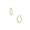 SPHERA MILANO 14K Goldplated Sterling Silver & Pave Cubic Zirconia Hoop Earrings