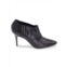 Manolo Blahnik Livrea Gore Ankle Bootie In Black Leather Boots