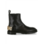 Moschino Maxi Lettering Group Logo Leather Booties