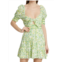 Alice + Olivia Kristie Floral Puff Sleeve Minidress