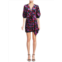 Ronny Kobo Monica Floral Velvet Ruched Mini Dress