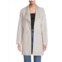 Ellen Tracy Faux Suede Open Front Long Jacket