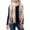 MARCUS ADLER Oversized Plaid Fringe Scarf