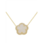 JanKuo Flower 14K Yellow Goldplated, Mother-of-Pearl & Cubic Zirconia Necklace