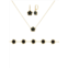 JanKuo 3-Piece 14K Goldplated Brass Necklace, Earring & Bracelet Set