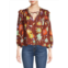 Tanya Taylor Delaney Floral Print Silk Blend Top