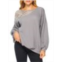 BLUEGREY Relaxed Lace Trim Sweatshirt