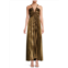 PatBO Velvet Accordion Pleat Maxi Dress