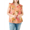 DR2 by Daniel Rainn Plus Floral Flutter Sleeve Top